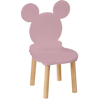PlayPals Furniture kinderstuhl - holzstühle Kinder für EIN 2-7 Jahre, Toddler Chair - Kindersitzmöbel Stuhl, kindersessel kinderzimmer möbel Maus rosa