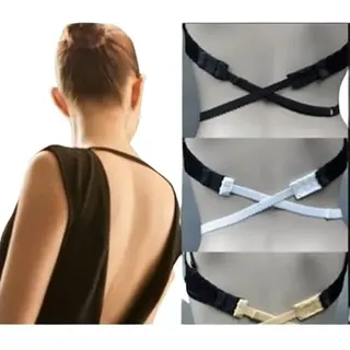 BH Verlängerung Low Back Bra Strap für Rückenfreie Kleider beige, schwarz und weiß *NEU*OVP*