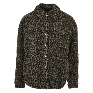 URBAN CLASSICS Aop Sherpa Überhemd Dark Taupe Leo L