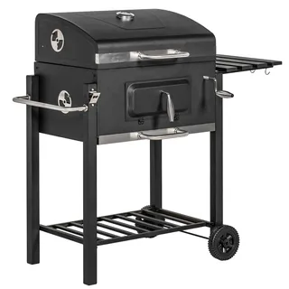 Outsunny Holzkohlegrill schwarz