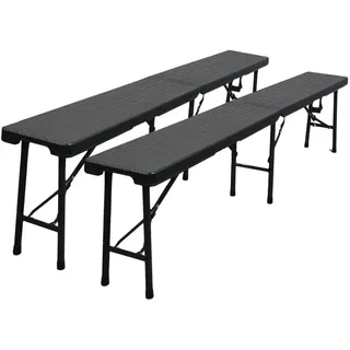 chefgastro Bierbank 180 x 43 x 43 cm Schwarz