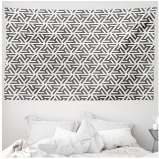 Wandteppich aus Weiches Mikrofaser Stoff Für das Wohn und Schlafzimmer, Abakuhaus, rechteckig, Modern Weiß Geometric Triangle grün 230 cm x 140 cm