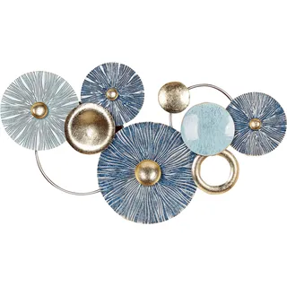 Beliani Wanddekoration, Metall blau/gold Actinium