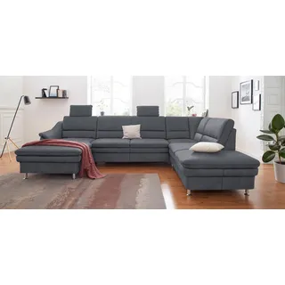 sit&more Wohnlandschaft SIT & MORE "Cardoso U-Form", grau (dunkelgrau), B:324cm H:90cm T:90cm, Luxus-Microfaser 1 (100% Polyester);Luxus-Microfaser 2 (100% Polyester);Luxus-Microfaser ALTARA NUBUCK (100% Polyester), Sofas, Wohnlandschaft, mit Federkern und 