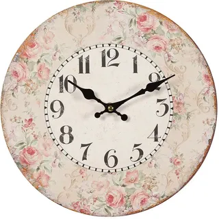 Ambiente Haus Rosen Wanduhr 28 cm 28cm rosa