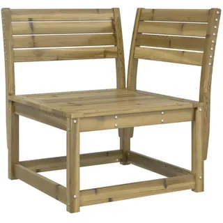vidaXL Garten-Ecksofa Loungesofa braun