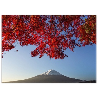 Teppich Vulkanpanorama im Herbst, Wallario, rechteckig, rutschfest