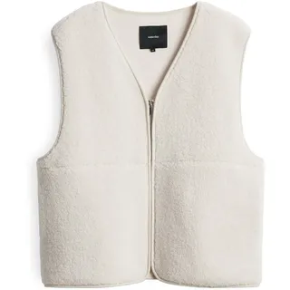 someday Damen Sweatjacke | ULIV Regular Teddyweste im Shearling Look Soft Cream, 40 - 40