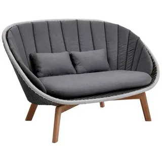 Cane-line Gartensofa Peacock Rope Grau Hellgrau