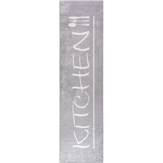Küchenläufer SEHRAZAT "Kitchen 3040" Teppiche Gr. B/L: 80 cm x 300 cm, 5 mm, 1 St., grau (hellgrau) Küchenläufer waschbarer