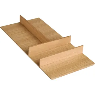 Nobilia Besteckeinsatz, Eiche, Holz, Eiche, massiv, 3 Fächer, 30x4.9x50 cm, Küchenzubehör, Besteckkästen