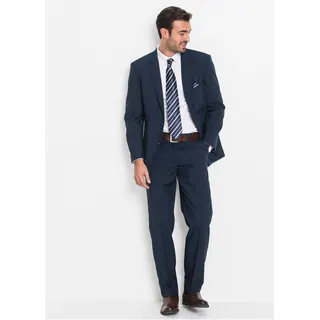 bonprix Anzug in Regular Fit (2-tlg. Set), blau, Gr.64, Klassischer Anzug mit praktischen Taschen und stillvoller Bequembundhose