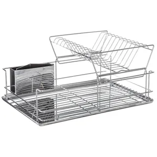 5five simply smart Abtropfgestell 2 Ebenen 34 x 40 x 3 cm Farbe Silber