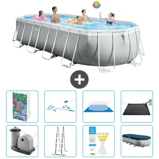Prism Frame Pool Oval - 610x305x122 Cm - 9-teilig  S583