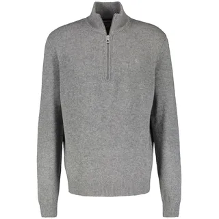Lerros Troyer "Schurwoll-Stricktroyer mit Kaschmiranteil", Herren, Gr. 3XL, grau (platinum grau melange), 88% Schurwolle, 12% Kaschmir, ohne Ausschnitt, Pullover Troyer