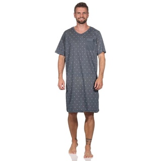 EloModa Nachthemd Herren Nachthemd Sommer Sleepshirt, Gr. M : XL 2XL (1-tlg) grau L
