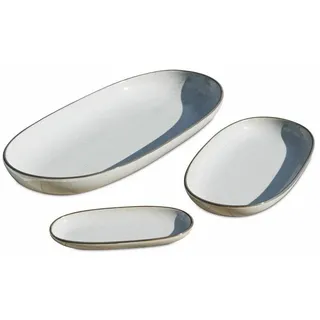Loberon Servierplatte 3er Set grau