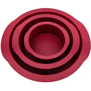 BlessFly Silikon Kuchenform Rund, Antihaft Klein Backform 10cm/15cm/20cm, Flexible BPA freie Silikon Backform Pfannen für Schicht Kuchen, Pizza, Käse, Schokolade Kuchen (10cm&15cm&20cm/1PCS)
