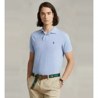 Polo Ralph Lauren für Herren. 710548797013 Piqué-Poloshirt in schmaler Passform hellblau (S), Lässig, Baumwolle, Kurzarm