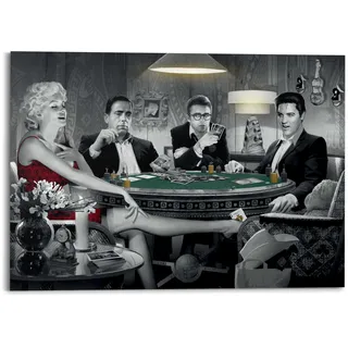 Deco-Panel REINDERS "Monroe, Bogart, Dean, Elvis" Bilder Gr. B/H/T: 140 cm x 100 cm x 2 cm, schwarz (schwarz, weiß) Kunstdrucke