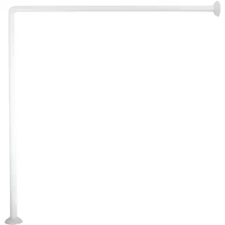 MSV Eck-Duschstange 80 cm x 80 cm Weiß