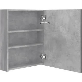 vidaXL LED-Bad-Spiegelschrank 50 cm grau