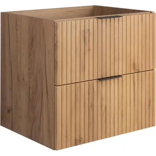 Rodan Waschbeckenunterschrank 2 Schubladen 60 x 57 x 46 cm Braun
