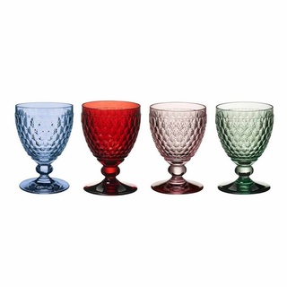 Villeroy & Boch Rotweinglas Boston Coloured Rotweingläser 310 ml 4er Set, Glas bunt
