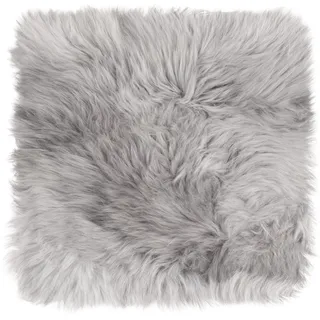 Sitzkissen aus Lammfell Farbe grau, Größe 40x40 cm