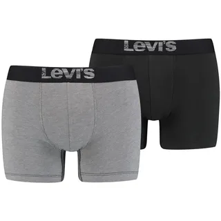 Levi's Underwear Optical Illusion Organic Cotton Boxershorts 2 Einheiten Grey / Black S