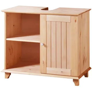 welltime Waschbeckenunterschrank Venezia Landhaus Badmöbel aus Massivholz, Breite 63 cm (ohne Stauraumkisten) beige