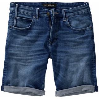 Mey & Edlich Herren Jeans Shorts Regular Fit Blau einfarbig - 56
