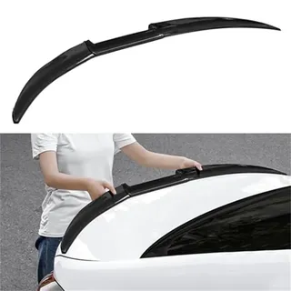 RuiYiL Auto Heckspoiler Flügel für Mercedes Benz E-Class CLK C207 Coupé/Cabriolet 2009-2017, Dachspoiler Kofferraumspoiler Rear Wing Decoration Replacement Tuning Body Attachments,A/Glossy-Black