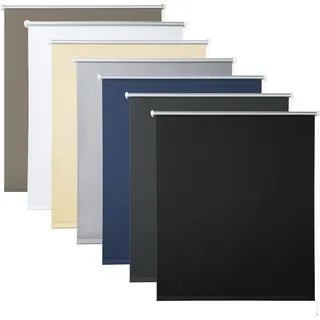 Woltu Verdunkelungsrollo Klemmfix 105 x 140 cm Grau