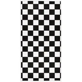CHIFIGNO Schwarz-weiß karierte Handtücher, saugfähig, weich, für Badezimmer, Hotel, Fitnessstudio, Spa, 76,2 x 38,1 cm