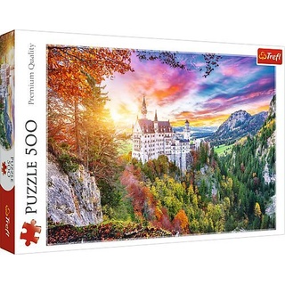 Puzzle 500 Blick auf Neuschwanstein Deutschland