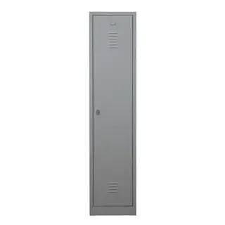 PROREGAL Garderobenspind Camel | 1-Fach| HxBxT 180x41x50 cm | Vorhängeschloss | Grau