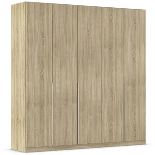 Rauch Möbel Alabama, Kleiderschrank für Schlafzimmer, Kinderzimmer, Wohnzimmer, Garderobe, Flur, 5-türig, mit Zubehör Basic, Farbe Eiche Sonoma, Holz, Breite 226 cm