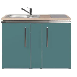 Stengel Miniküche Designline MD 120 mit Kühlschrank, 120 cm, Türkis