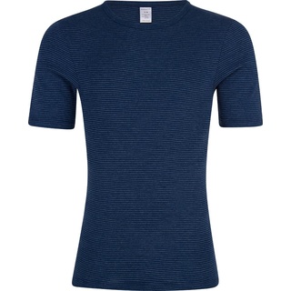Ammann, Herren, Shirt, Jeans Feinripp Unterhemd / Shirt Kurzarm, Blau, (XL)