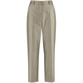 Taifun Damen Feine 7/8 Hose mit Nadelstreifen Straight Fit gestreift 7/8 Länge New Sage Gemustert 42 - 42