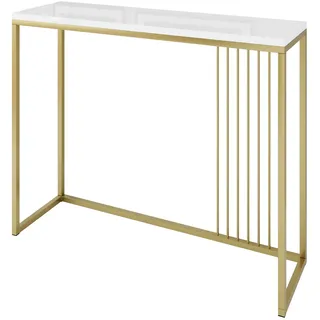 Lookway Konsolentisch PRIME, Beistelltisch mit Oberfläche aus Hochglanz, Breite 80/100 weiß 100 cm