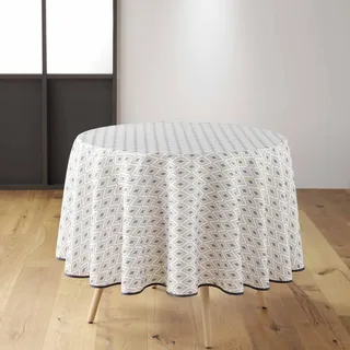 Douceur d'Intérieur Oricia Tischdecke, rund (Durchmesser 180 cm), bedrucktes Polyester