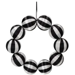 Giftcompany Dekokranz Chinois, Kugelkranz, gestreift, schwarz/weiß