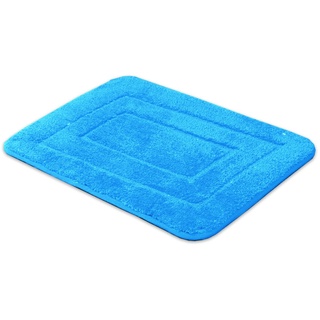 BriTools Teppich Badezimmer Polyester, Siehe Beschreibung, blau, 45 x 75 x 0.5 cm