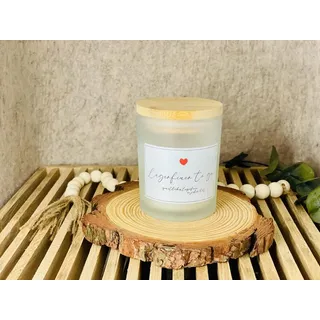 Lagerfeuer to go Geschenkidee Kerze im Glas mit Holzdocht
