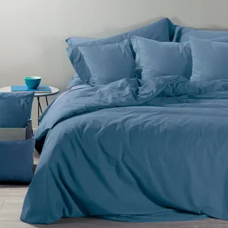 Caleffi Vintage Bettwäsche-Set, Baumwolle, Blau, Einzelbett, 1005001