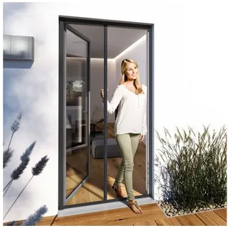 WINDHAGER Insektenschutz-Tür Rollo Plus 160 x 225 cm Grau