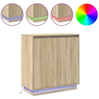vidaXL Sideboard 71 x 34,5 x 75 cm Sonoma Eiche / Beige