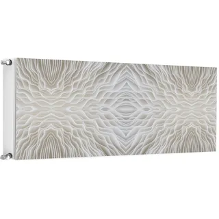 TMK ArtDeko Heizkörperverkleidung Magnetisch Wohnliches Ambiente Einfache Befestigung 140x60 Magnet Heizkörperabdeckung, Muster Weiß